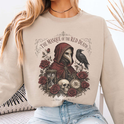 Sweatshirt Sand / S Poe's The Masque of the Red Death Crewneck Sweatshirt The Mystic Eden