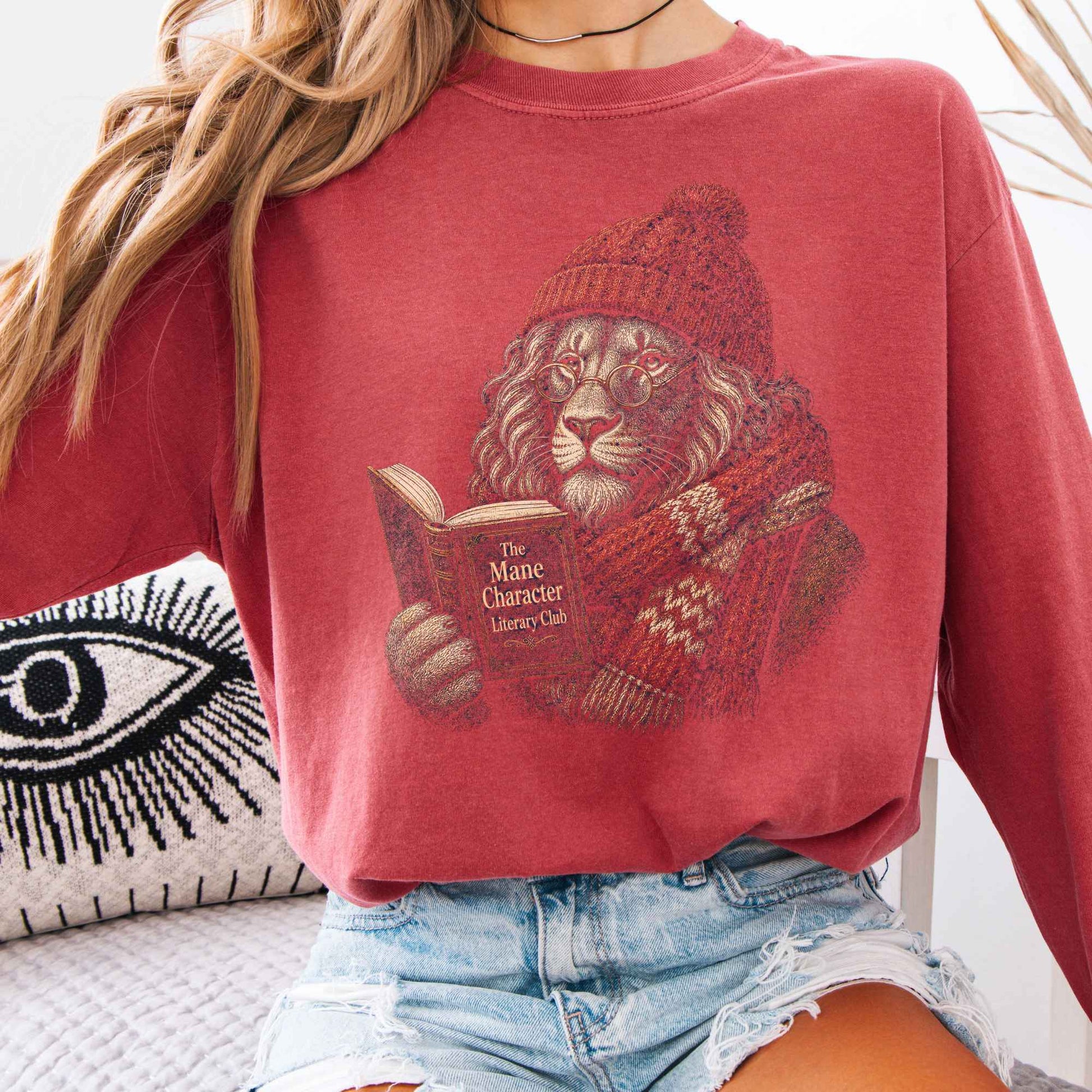 Long-sleeve Crimson / S The Mane Character Literary Club Lion Long Sleeve The Mystic Eden