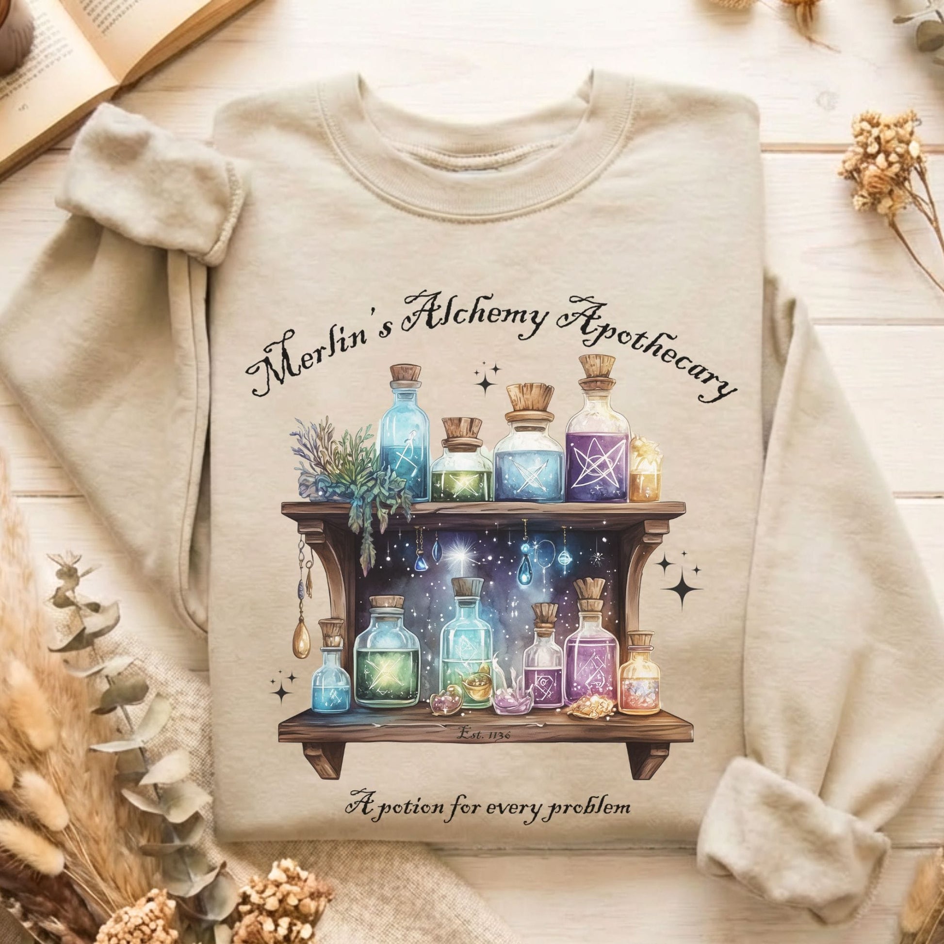 Sweatshirt Sand / S Design 125 Sweatshirt The Mystic Eden
