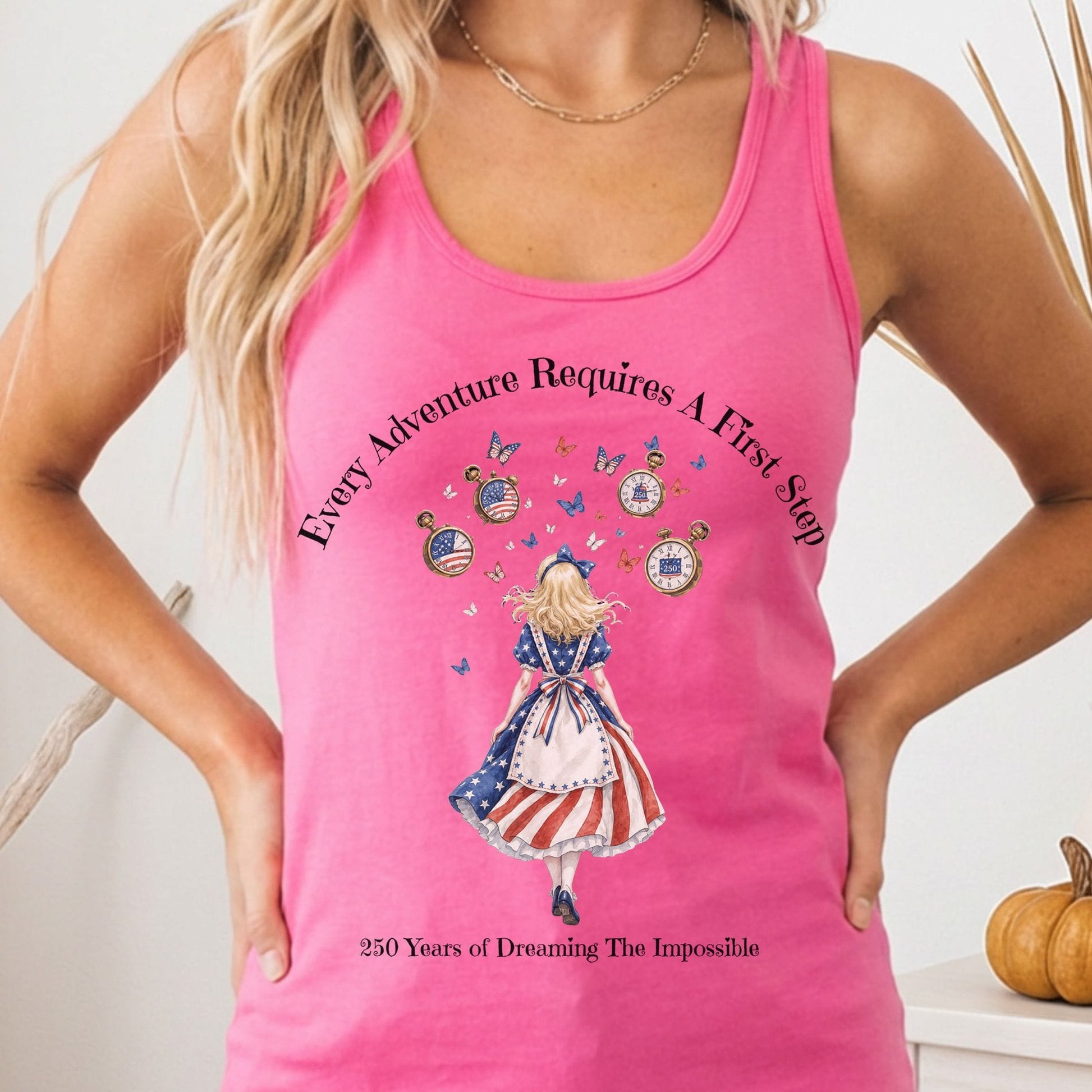 Tank Top Solid Hot Pink / XS 250 Years of Dreaming the Impossible American Alice Women's Lightweight Tank Top The Mystic Eden