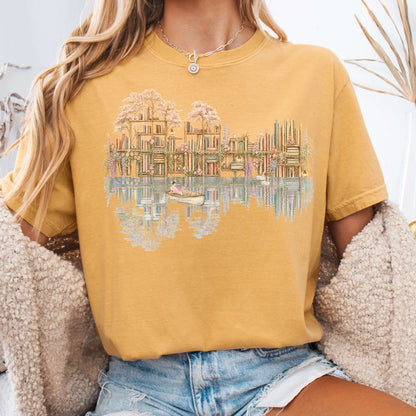 T-Shirt Mustard / S The Floating Library T-Shirt The Mystic Eden