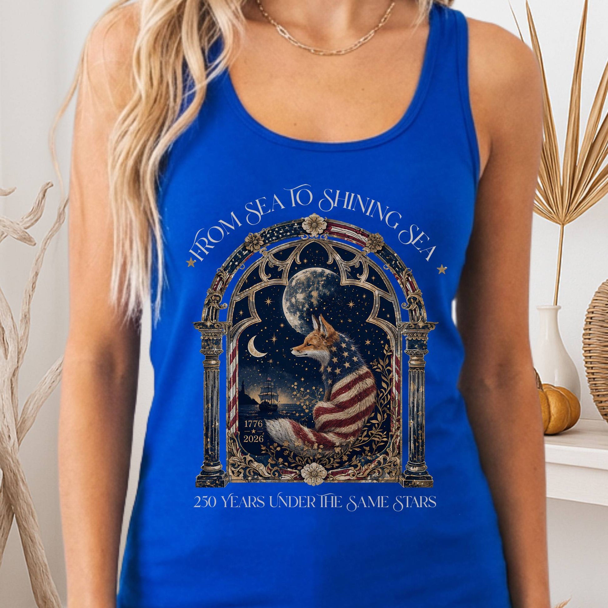 Tank Top Solid Royal / XS 250 Years Under the Same Stars Women's Lightweight Tank Top The Mystic Eden