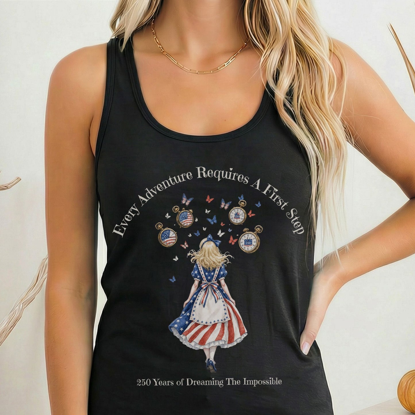 Tank Top Solid Black / XS 250 Years of Dreaming the Impossible American Alice Women's Lightweight Tank Top The Mystic Eden