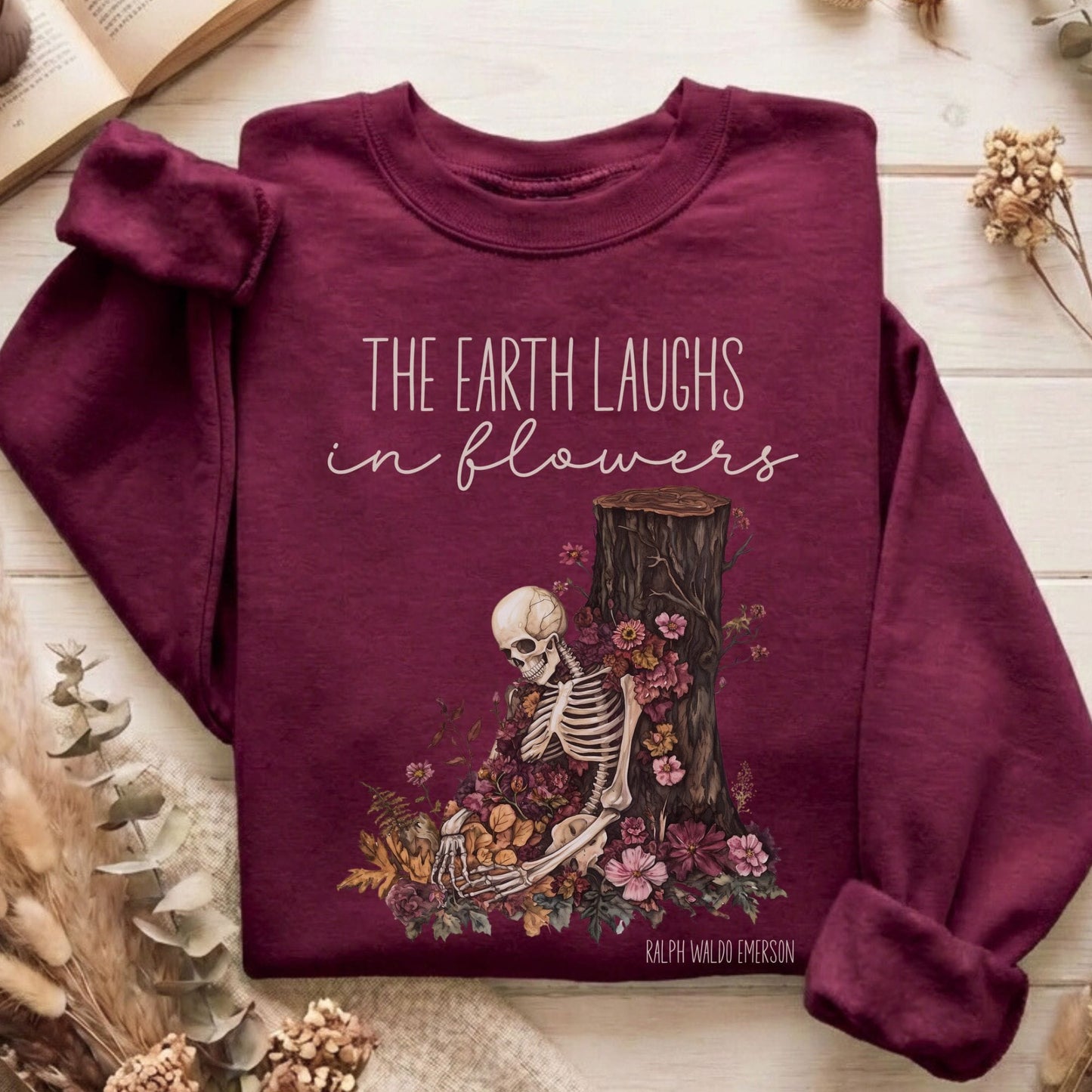 Sweatshirt Maroon / S Design 239 Crewneck Sweatshirt The Mystic Eden