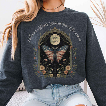 Sweatshirt Dark Heather / S There Is No Beauty Without Some Strangeness America 250 Crewneck Sweatshirt The Mystic Eden