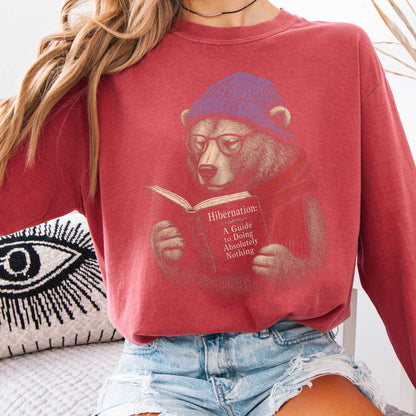 Long-sleeve Crimson / S A Guide to Hibernation Bear Long Sleeve The Mystic Eden