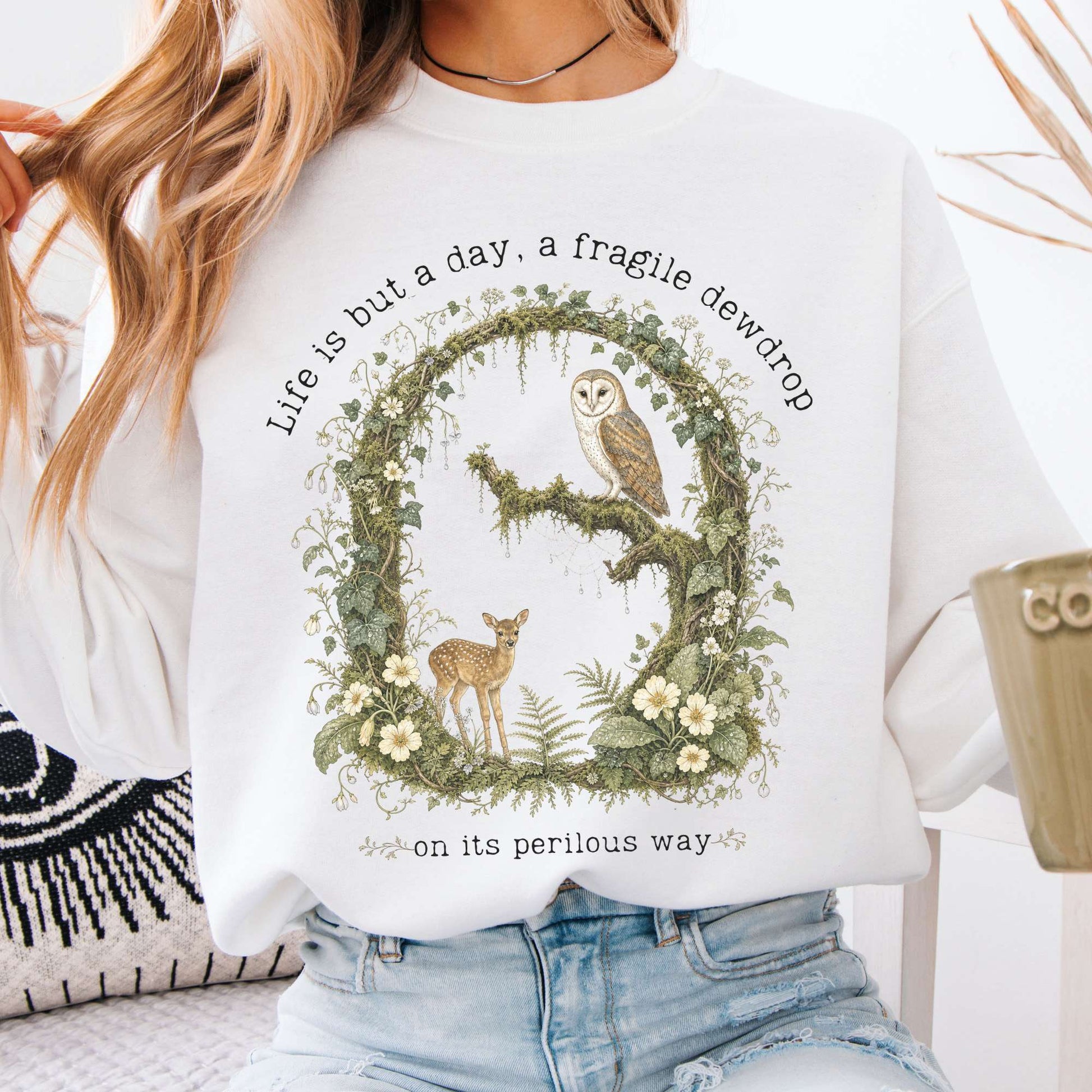 Sweatshirt White / S Design 297 Crewneck Sweatshirt The Mystic Eden