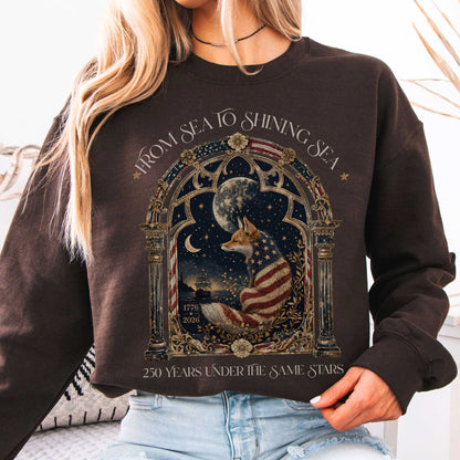 Sweatshirt Dark Chocolate / S 250 Years Under the Same Stars Crewneck Sweatshirt The Mystic Eden
