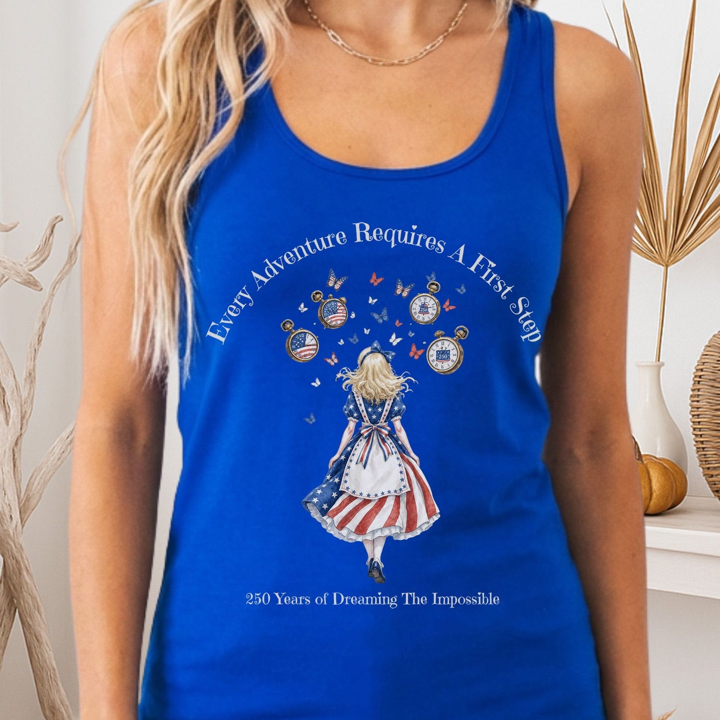 Tank Top Solid Royal / XS 250 Years of Dreaming the Impossible American Alice Women's Lightweight Tank Top The Mystic Eden