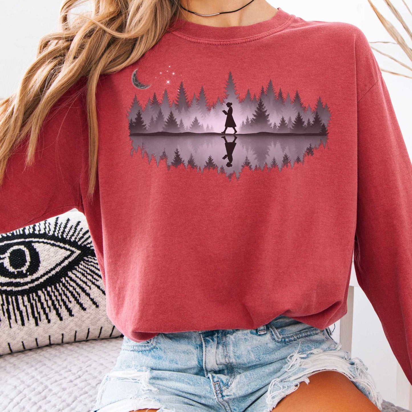 Long-sleeve Crimson / S Midnight Reader Long Sleeve The Mystic Eden