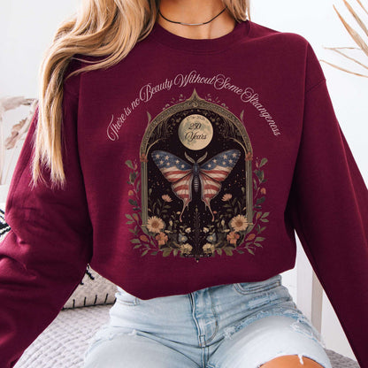 Sweatshirt Maroon / S There Is No Beauty Without Some Strangeness America 250 Crewneck Sweatshirt The Mystic Eden