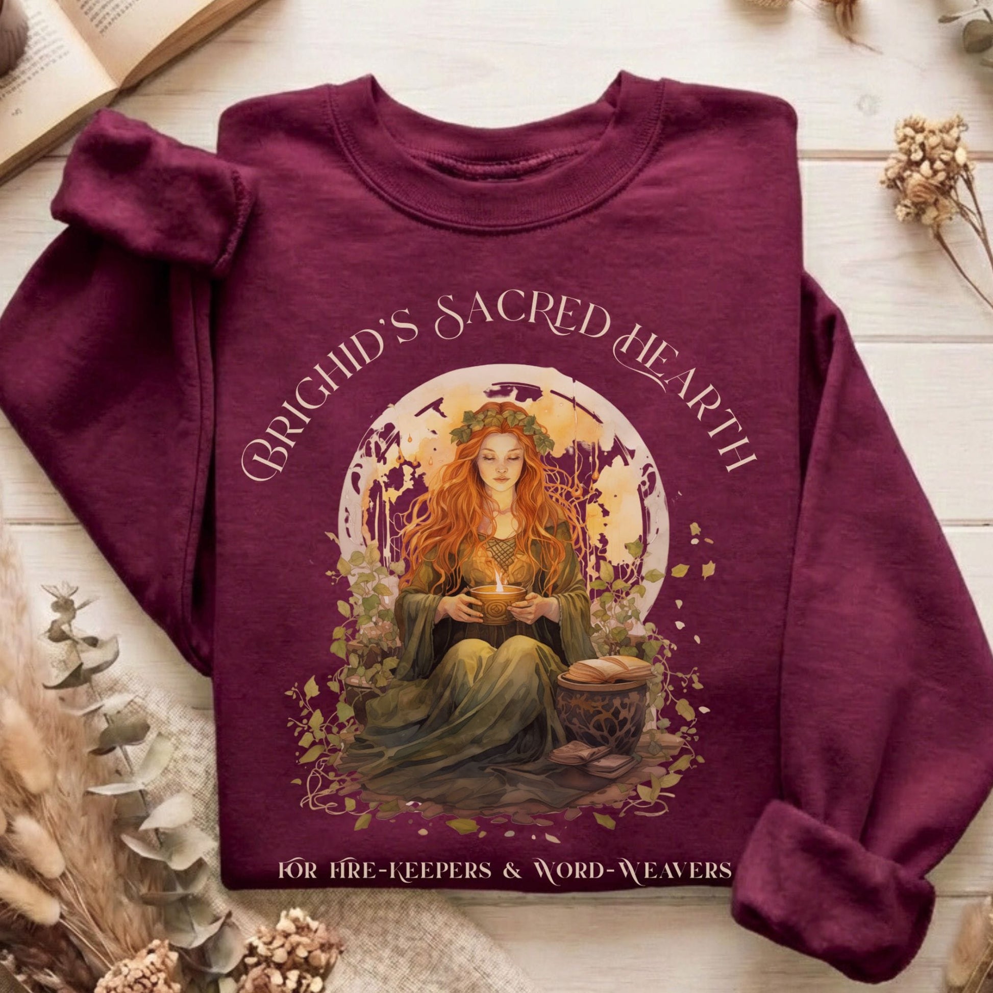 Sweatshirt Maroon / S Design 216 Sweatshirt The Mystic Eden
