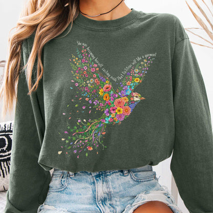 Long-sleeve Hemp / S She Was Becoming Herself Kate Chopin Long Sleeve The Mystic Eden
