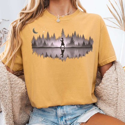 T-Shirt Mustard / S Midnight Reader Reflection T-Shirt The Mystic Eden