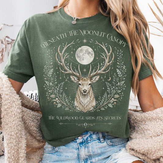 T-Shirt Moss / S Beneath the Moonlit Canopy T-Shirt The Mystic Eden