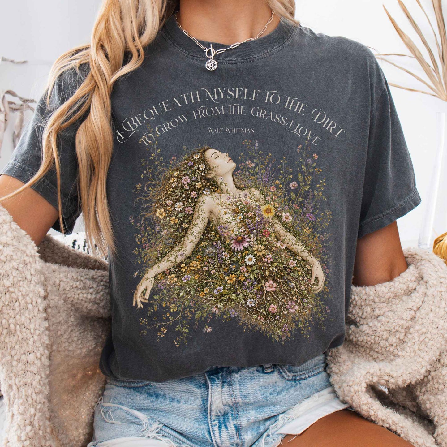 T-Shirt Pepper / S I Bequeath Myself to the Dirt Walt Whitman T-Shirt The Mystic Eden
