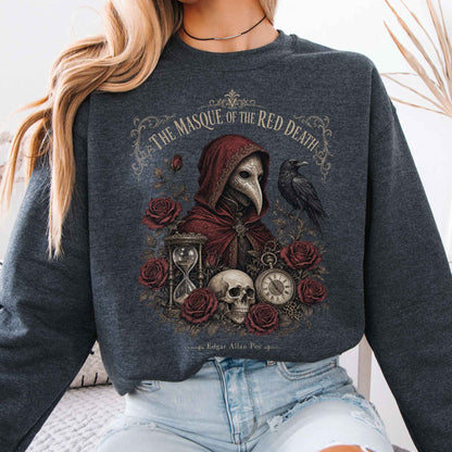 Sweatshirt Dark Heather / S Poe's The Masque of the Red Death Crewneck Sweatshirt The Mystic Eden