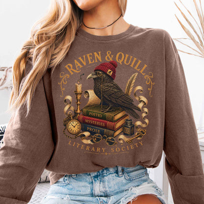 Long-sleeve Espresso / S Raven & Quill Literary Society Long Sleeve The Mystic Eden