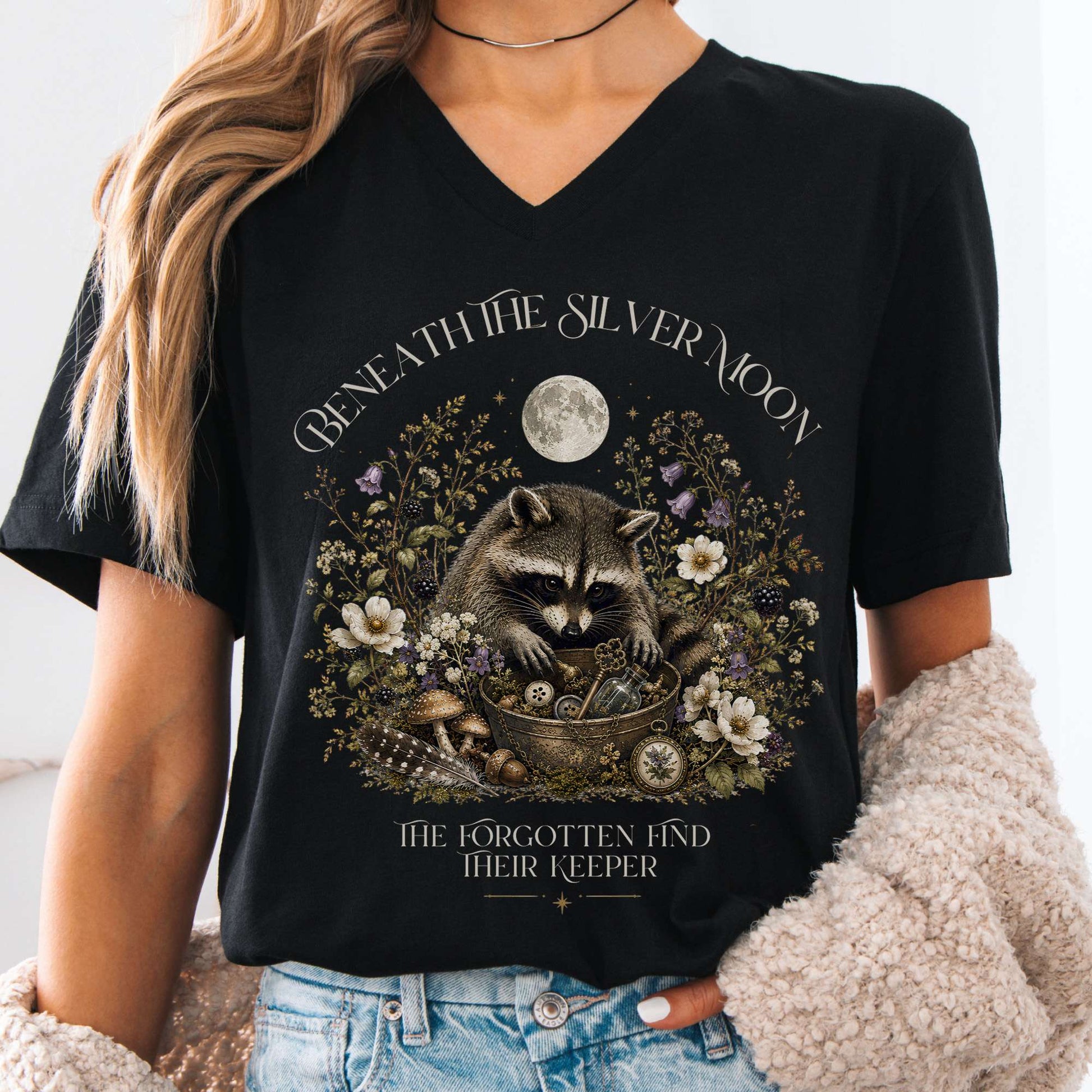 V-neck Black / S Design 317 V-Neck The Mystic Eden