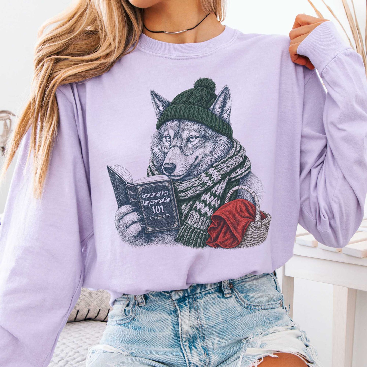 Long-sleeve Orchid / S Grandmother Impersonation 101 Wolf Red Riding Hood Long Sleeve The Mystic Eden