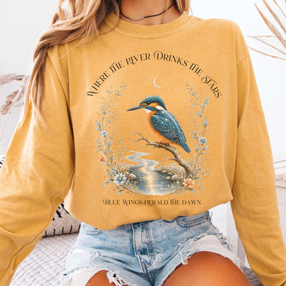 Long-sleeve Mustard / S Where the River Drinks the Stars Long Sleeve The Mystic Eden