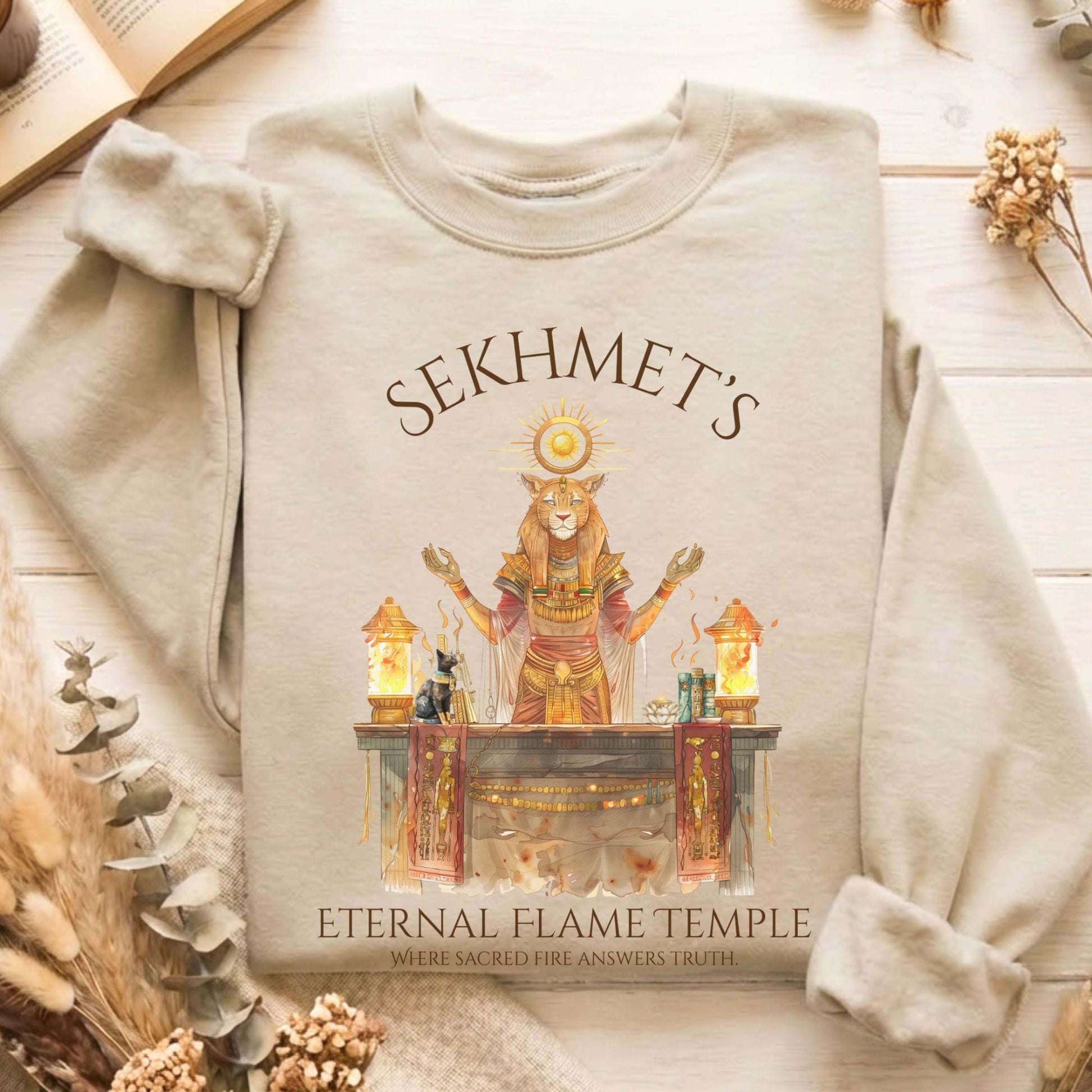 Sweatshirt Sand / S Design 264 Crewneck Sweatshirt The Mystic Eden