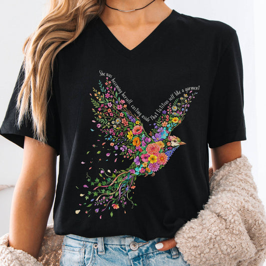 V-neck Black / S She Was Becoming Herself Kate Chopin V-Neck The Mystic Eden