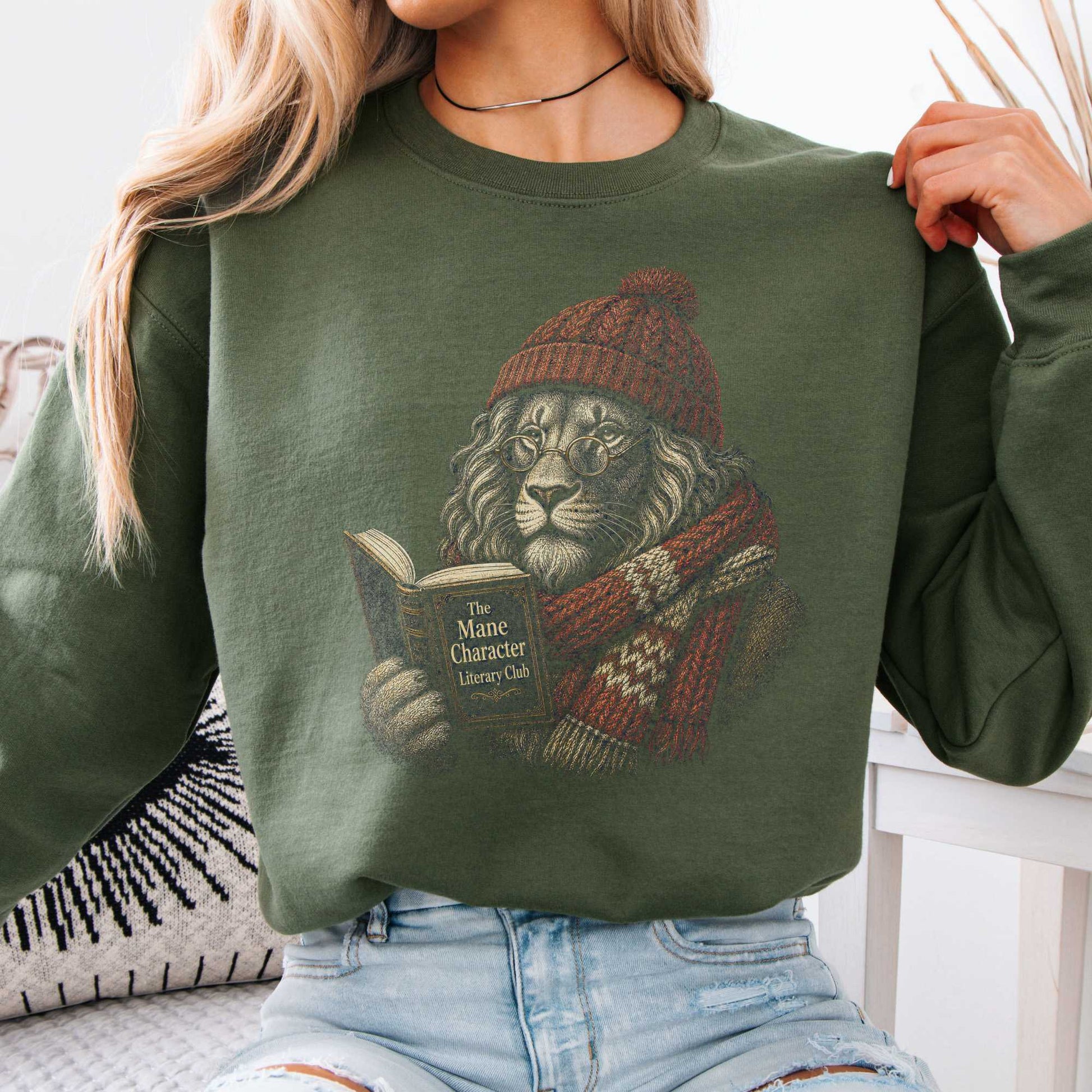 Sweatshirt Military Green / S Design 305 Crewneck Sweatshirt The Mystic Eden