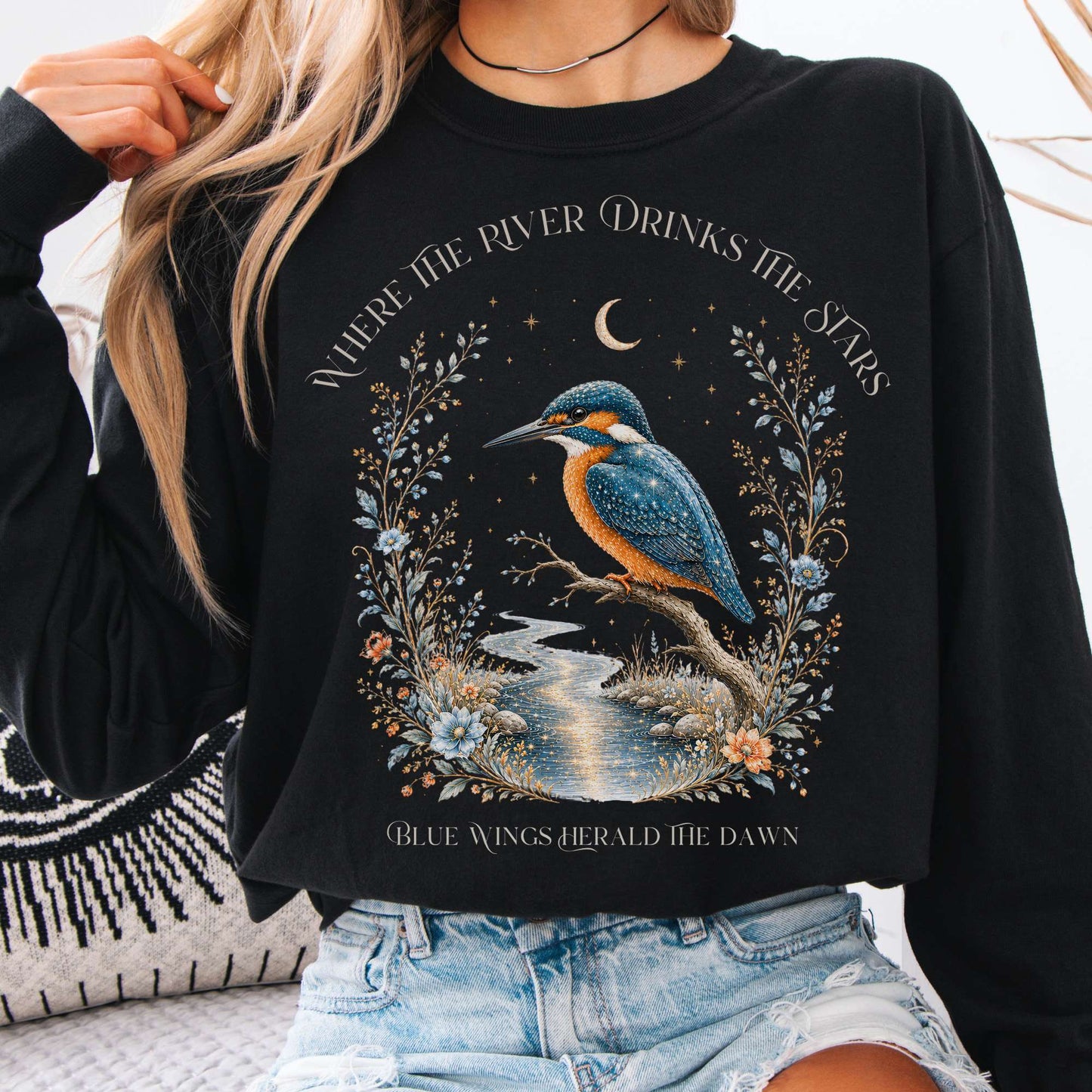 Long-sleeve Black / S Where the River Drinks the Stars Long Sleeve The Mystic Eden
