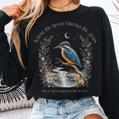 Long-sleeve Black / S Where the River Drinks the Stars Long Sleeve The Mystic Eden