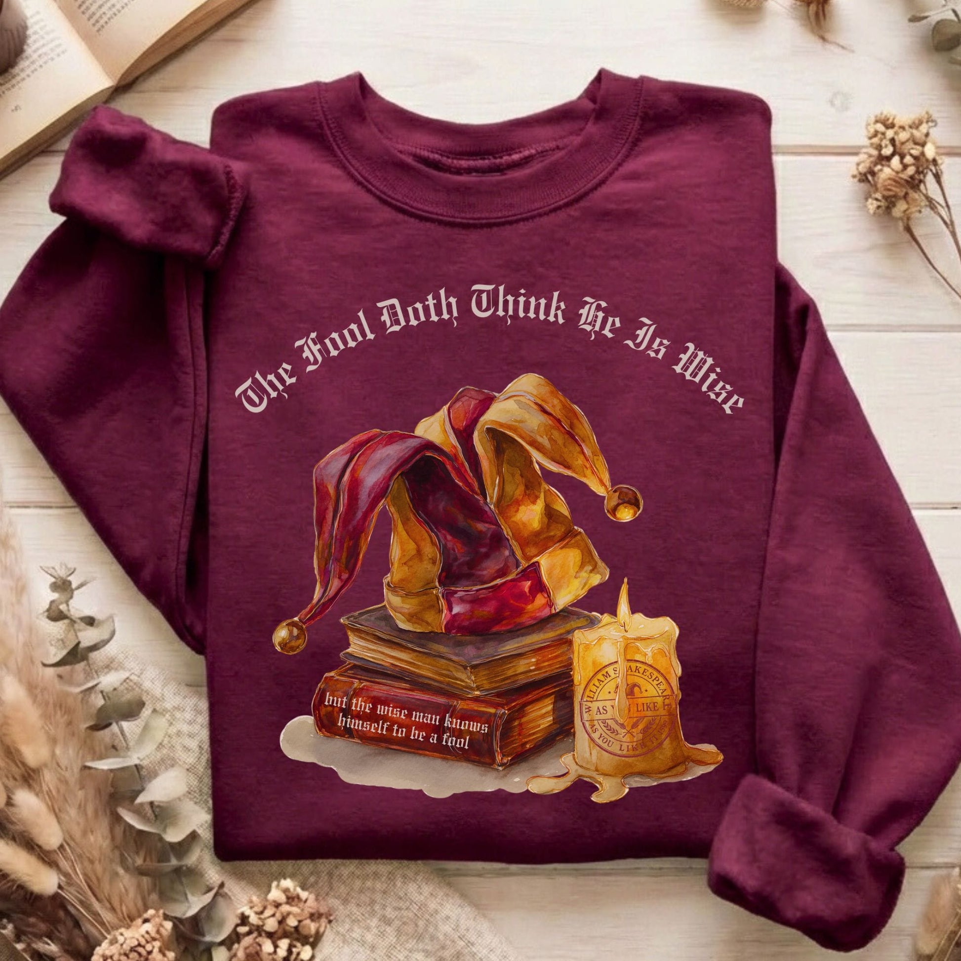 Sweatshirt Maroon / S Design 246 Crewneck Sweatshirt The Mystic Eden