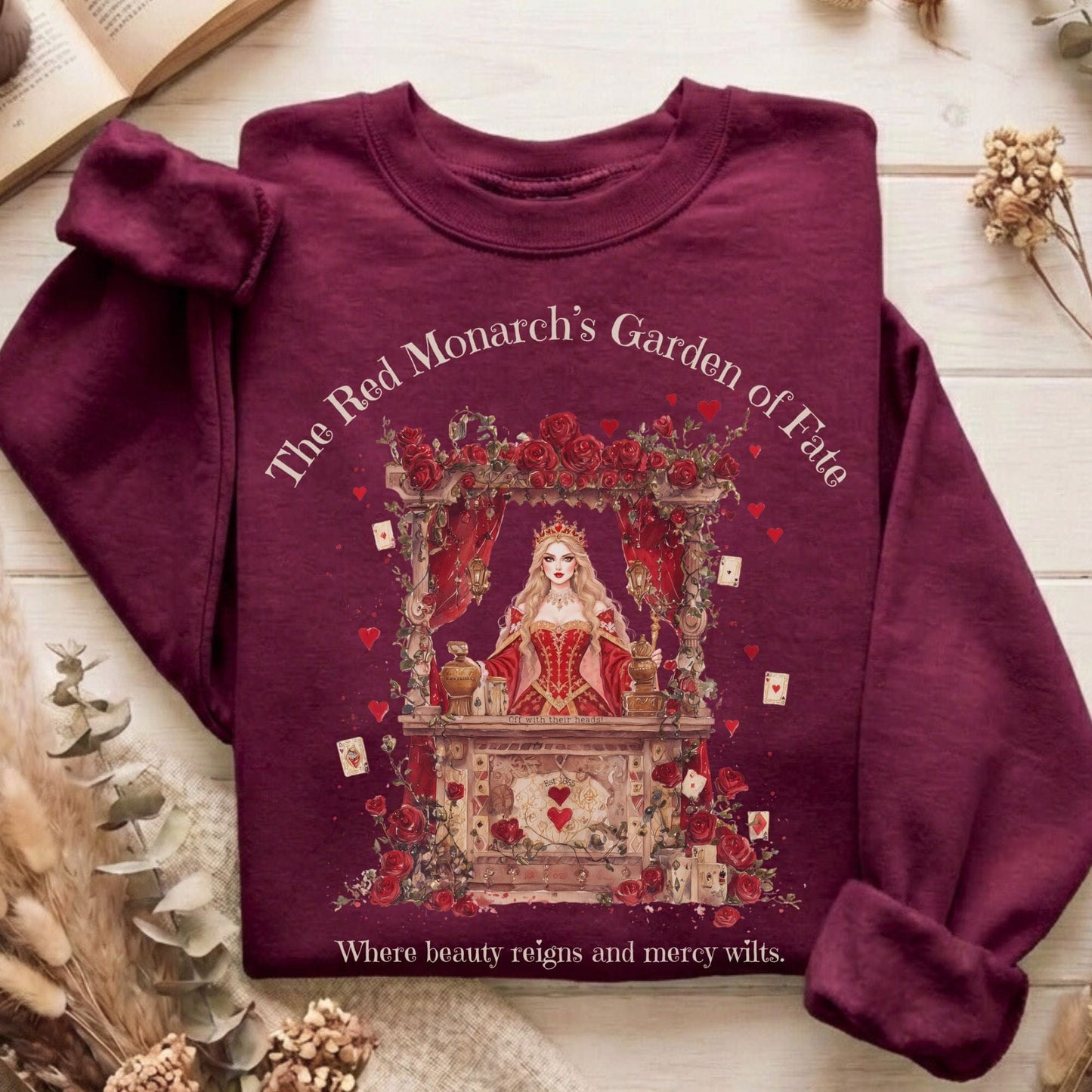 Sweatshirt Maroon / S Design 258 Crewneck Sweatshirt The Mystic Eden