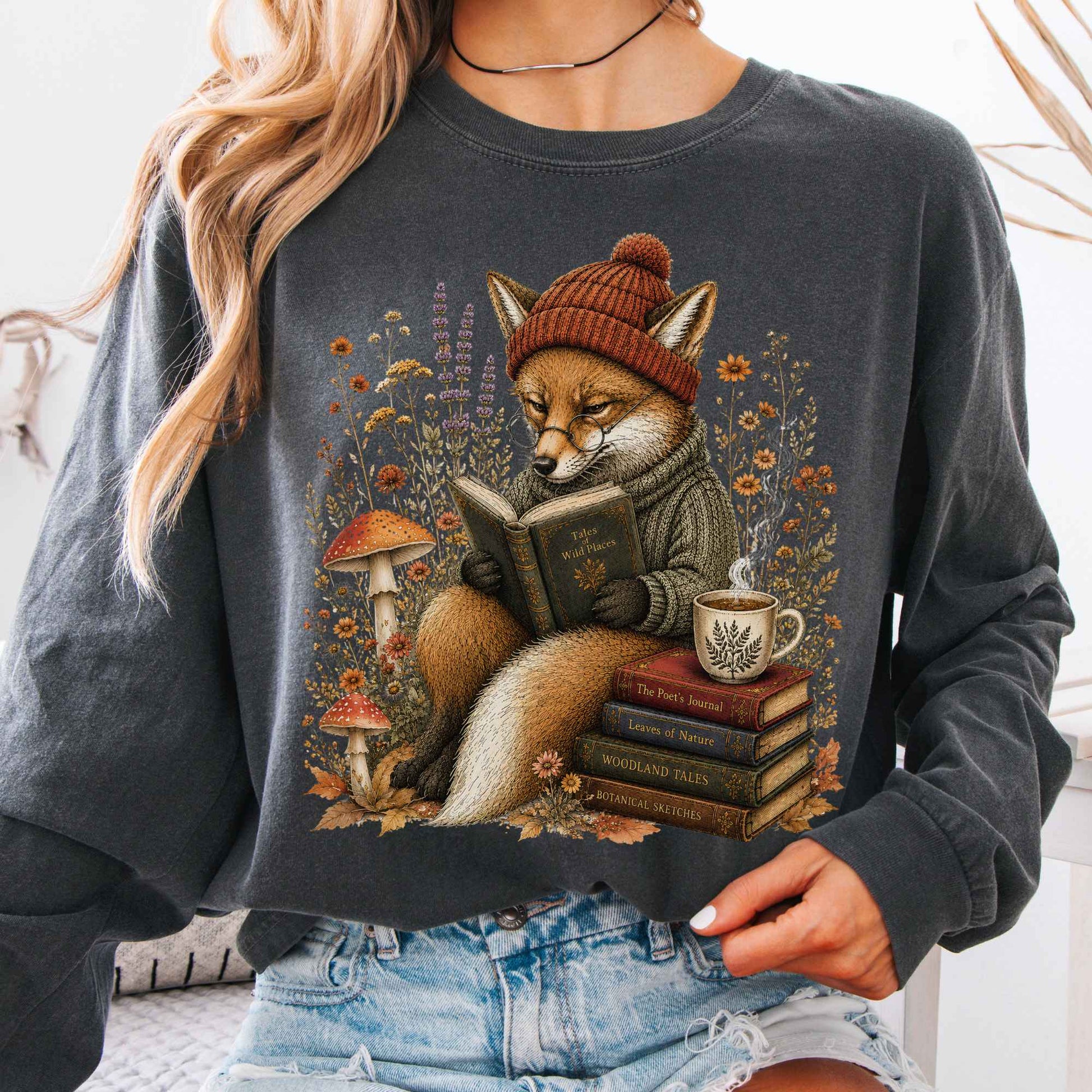 Long-sleeve Pepper / S The Woodland Reader Fox Long Sleeve The Mystic Eden