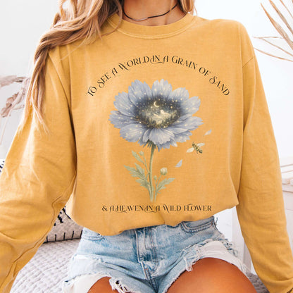 Long-sleeve Mustard / S Heaven in a Wildflower William Blake Long Sleeve The Mystic Eden