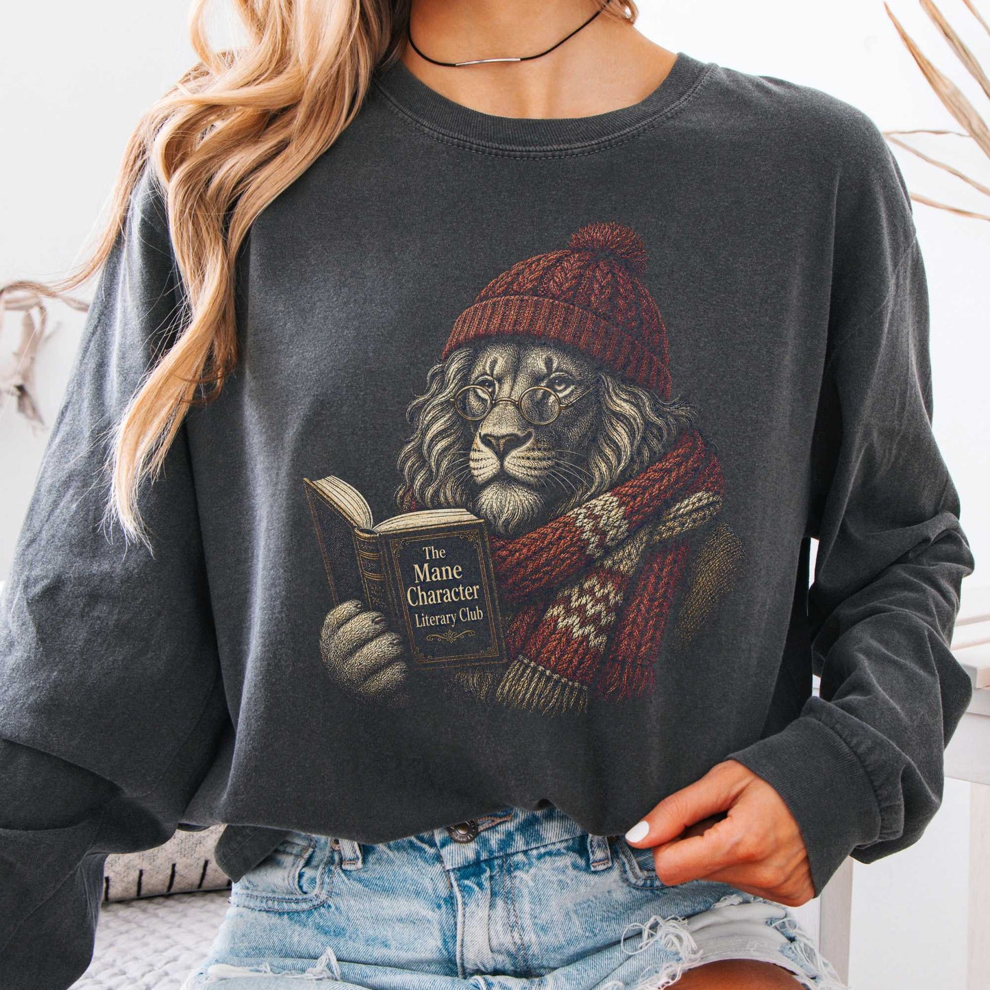 Long-sleeve Pepper / S The Mane Character Literary Club Lion Long Sleeve The Mystic Eden