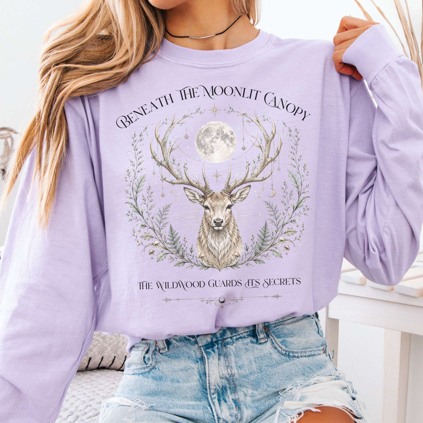 Long-sleeve Orchid / S Beneath the Moonlit Canopy Long Sleeve The Mystic Eden