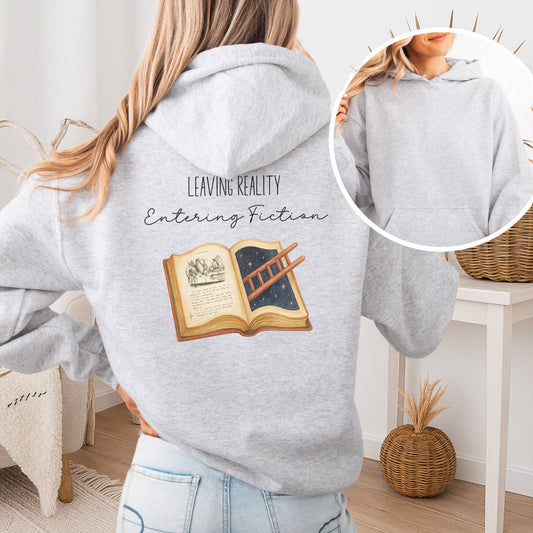 Hoodie Ash / S Entering Fiction Hoodie – Literary Escape Tee The Mystic Eden