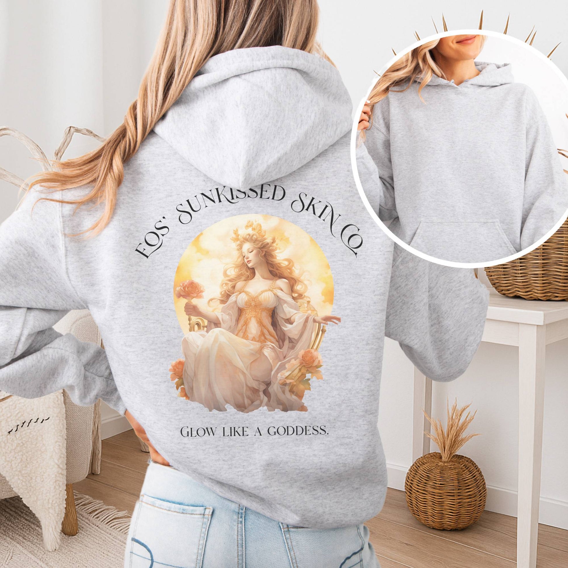 Hoodie Ash / S Eos' Sunkissed Skin Co. Hoodie – Glow Like a Goddess The Mystic Eden