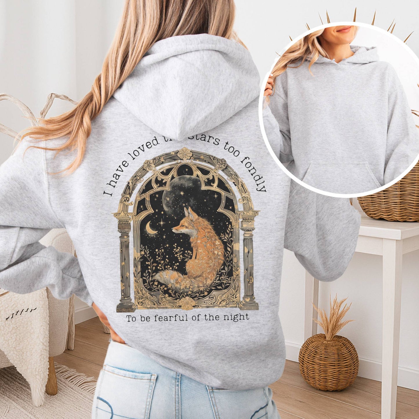 Hoodie Ash / S I Have Loved the Stars Too Fondly Sarah Williams Poetry Hoodie The Mystic Eden