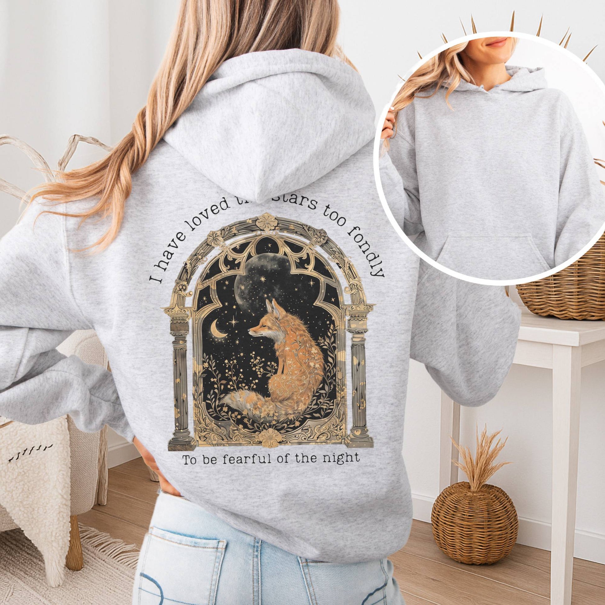 Hoodie Ash / S I Have Loved the Stars Too Fondly Sarah Williams Poetry Hoodie The Mystic Eden