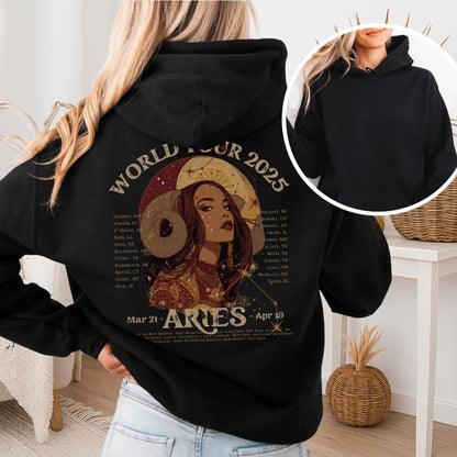 Hoodie Black / S Aries Concert Hoodie - Zodiac World Tour 2025 Hoodie The Mystic Eden