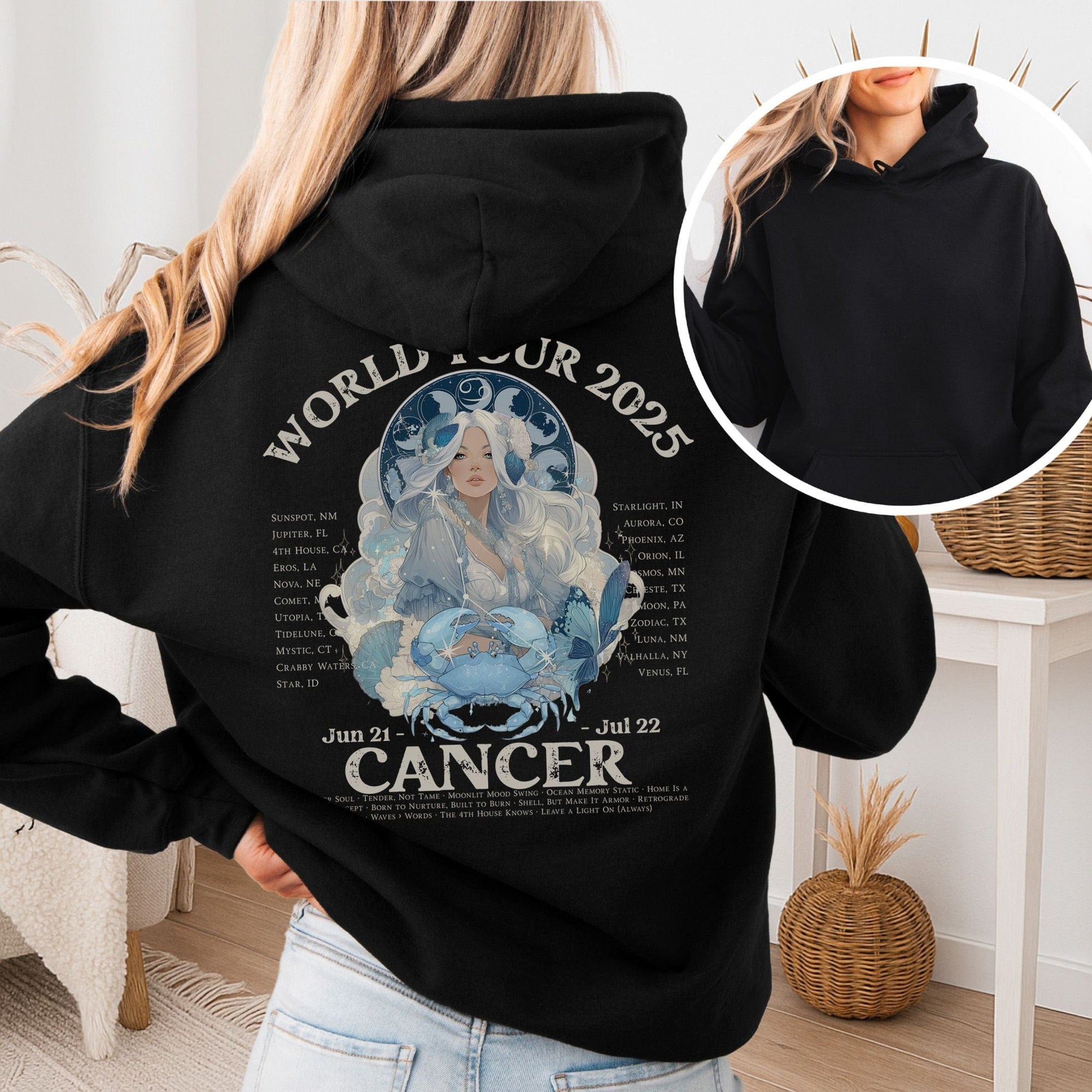 Hoodie Black / S Cancer Concert Hoodie - Zodiac World Tour 2025 Hoodie The Mystic Eden