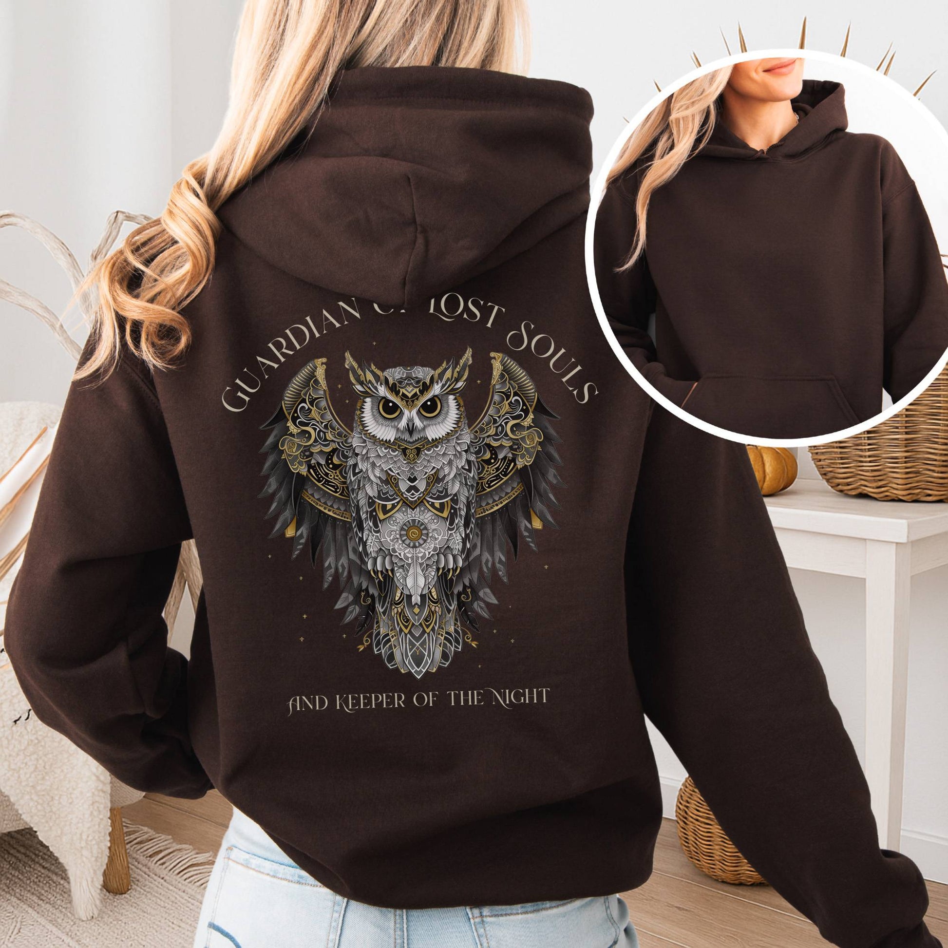 Hoodie Black / S Guardian of Lost Souls Mythic Owl Hoodie The Mystic Eden