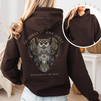 Hoodie Black / S Guardian of Lost Souls Mythic Owl Hoodie The Mystic Eden