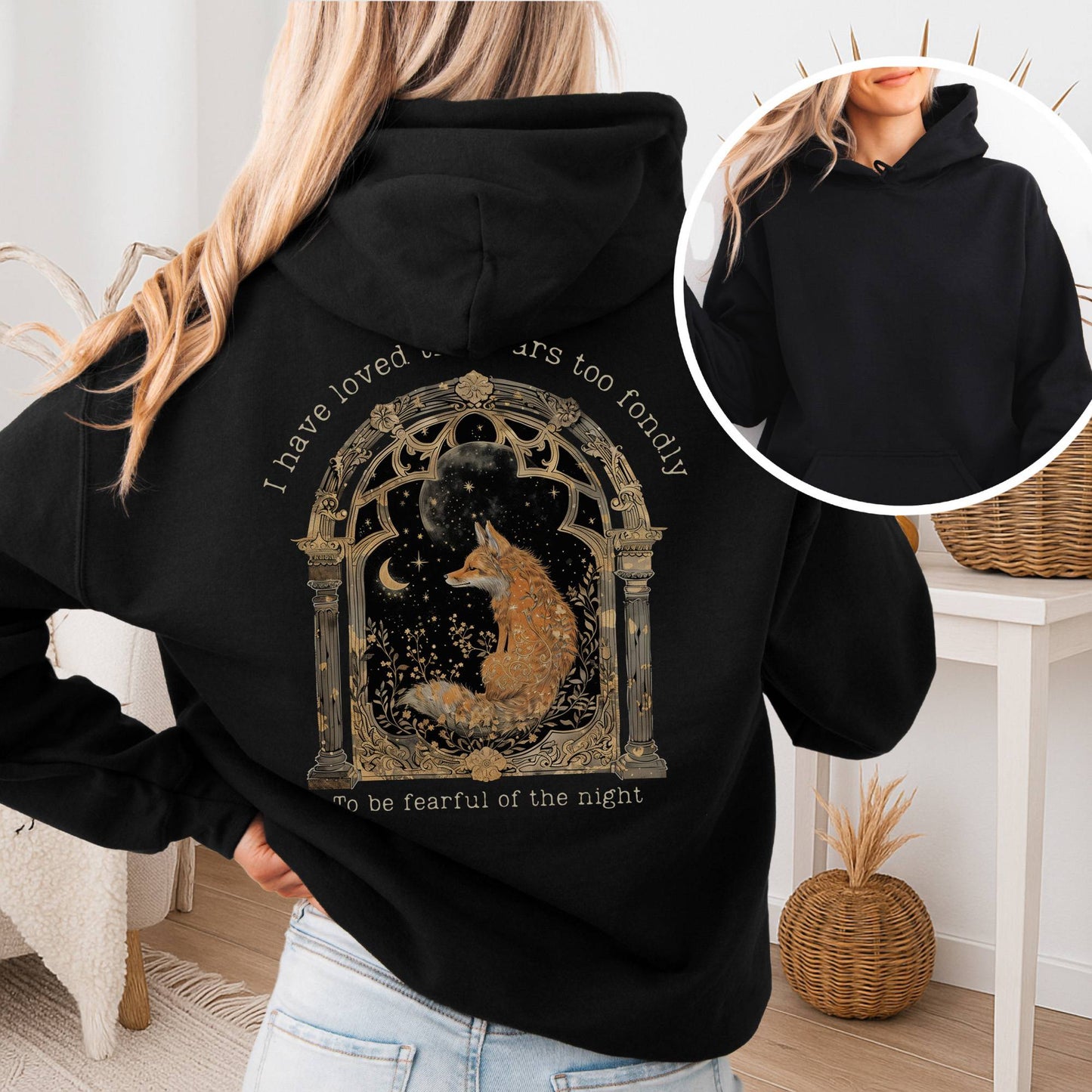 Hoodie Black / S I Have Loved the Stars Too Fondly Sarah Williams Poetry Hoodie The Mystic Eden