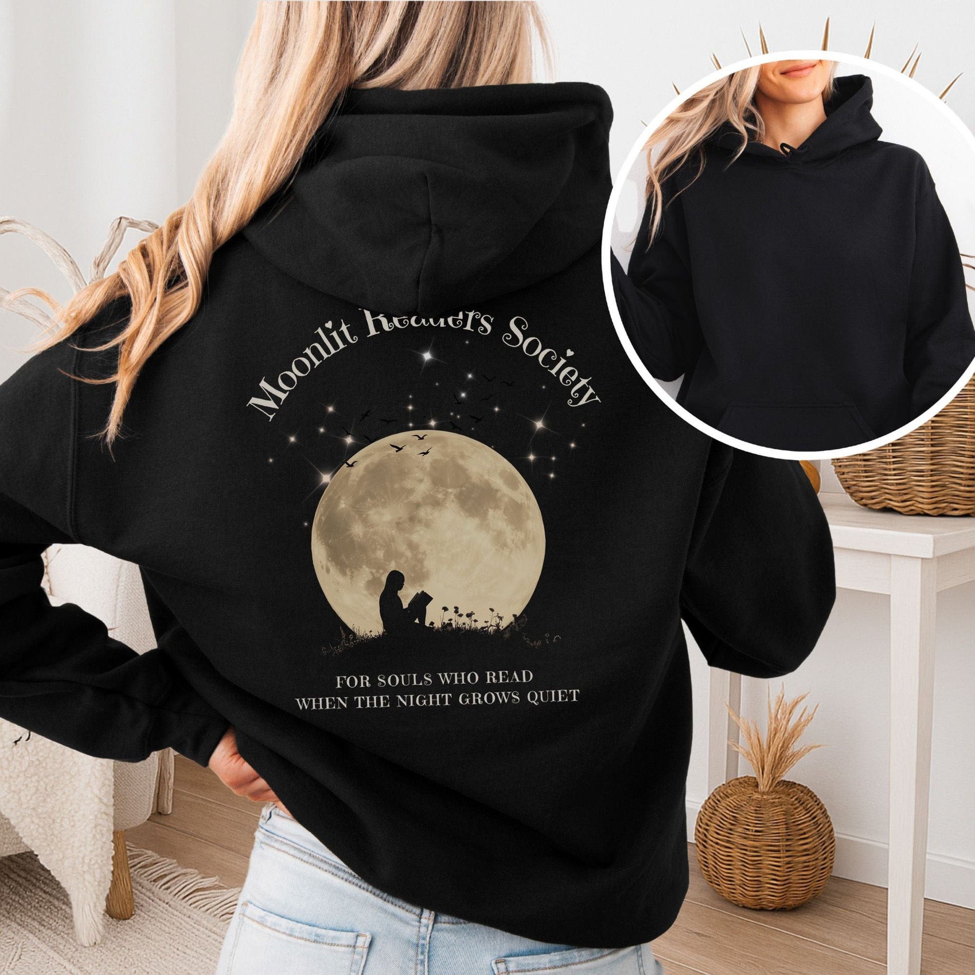 Hoodie Black / S Moonlit Readers Society Hoodie The Mystic Eden