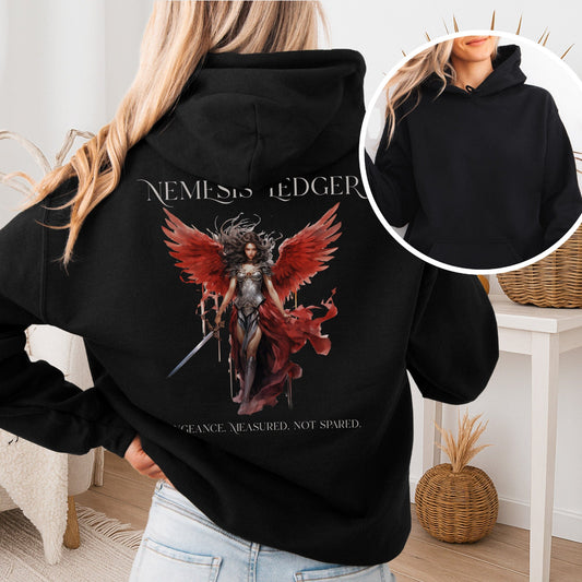 Hoodie Black / S Nemesis' Ledger Hoodie – Goddess of Justice Tee The Mystic Eden