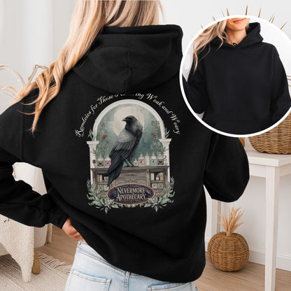 Hoodie Black / S Nevermore Apothecary Edgar Allan Poe Hoodie The Mystic Eden