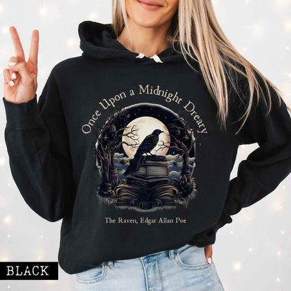 Hoodie Black / S Once Upon a Midnight Dreary Hoodie The Mystic Eden