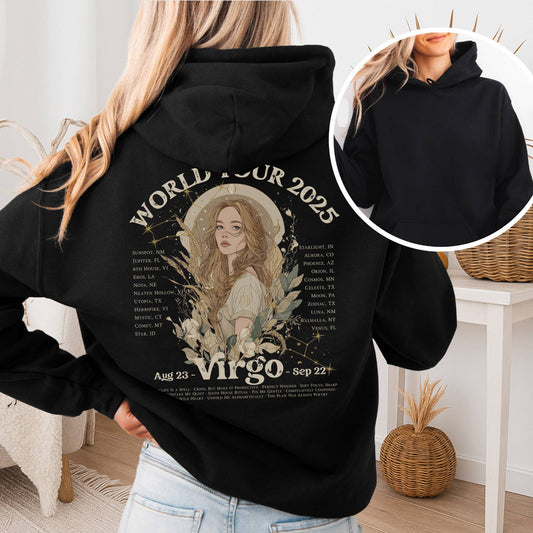 Hoodie Black / S Virgo Concert Hoodie - Zodiac World Tour 2025 Hoodie The Mystic Eden